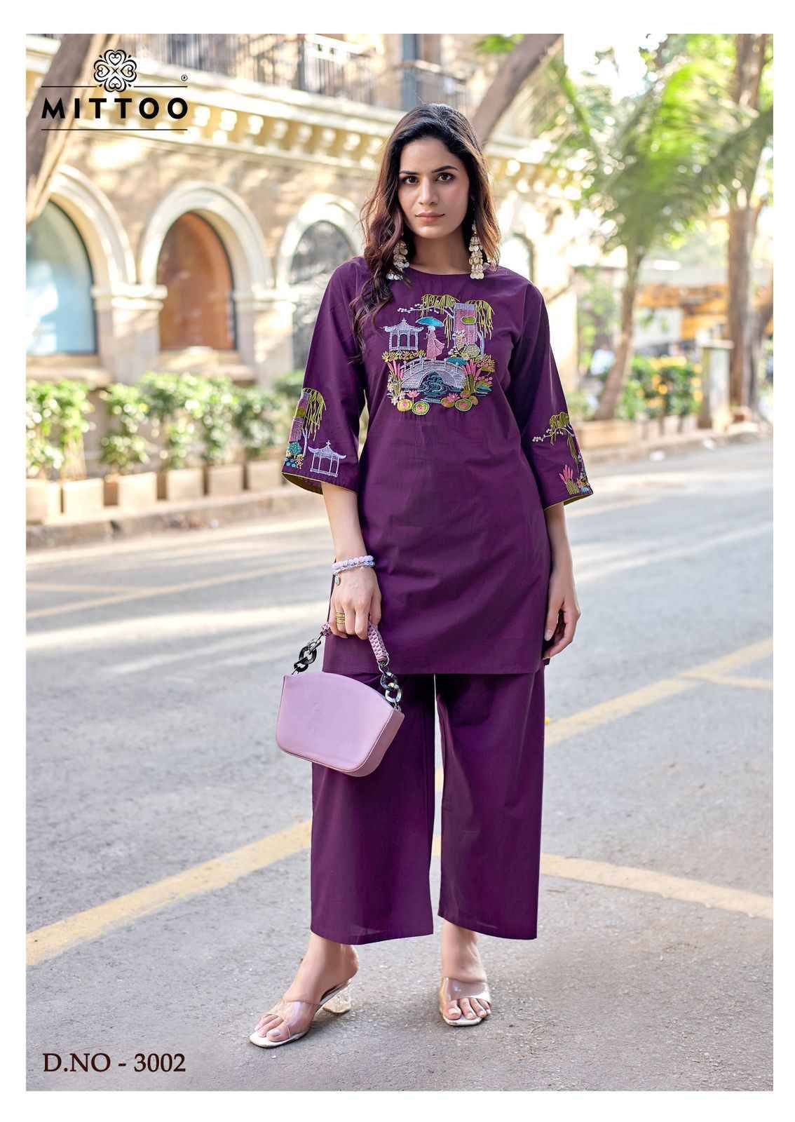 Rang Vatika By Mittoo 3001 To 3004 Series Designer Collection Cotton Co-ord Set At Wholesale Price
